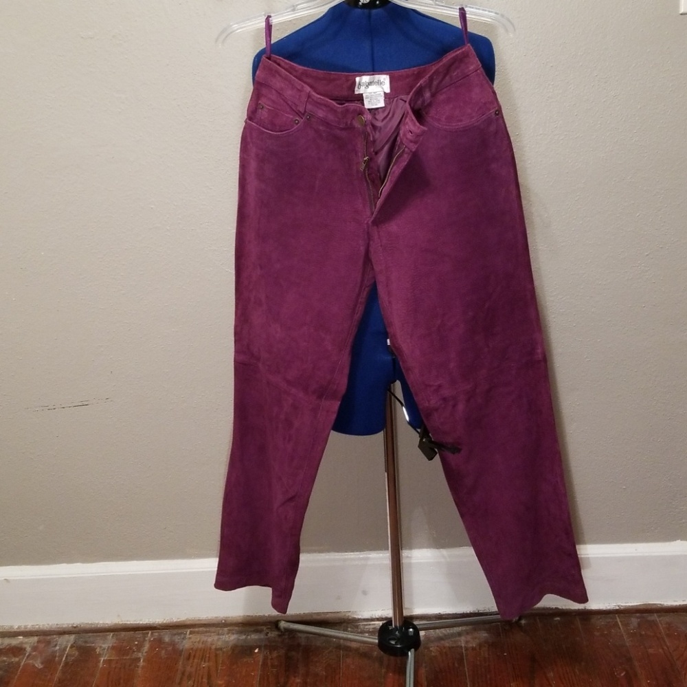 Suede pants  purple